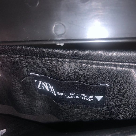 ZARA black leather pants - Picture 2 of 2